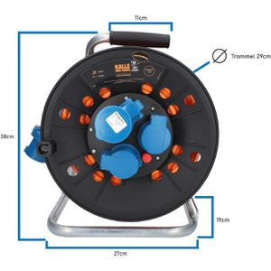 Produktbild für Kabeltrommel Kalle-das-Kabel Camping H07BQ-F, 25m