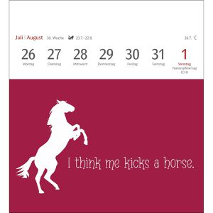 Produktbild für Abreißkalender Harenberg Now I know how the rabbit runs