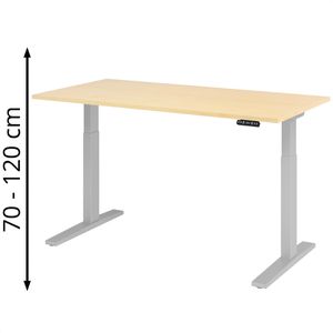 Schreibtisch Hammerbacher XMKA 16, ahorn / silber