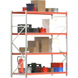Produktbild für Weitspannregal Regalwerk EMMA, 4 Metallböden