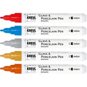 Produktbild für Porzellanstifte Kreul Glass &amp; Porcelain Pen Metallic, 16430