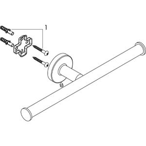 Produktbild für Toilettenpapierhalter hansgrohe Logis Universal, verchromt