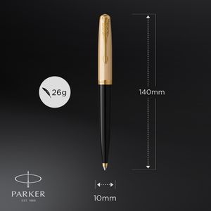Produktbild für Kugelschreiber Parker 51 DeLuxe Black G.C.