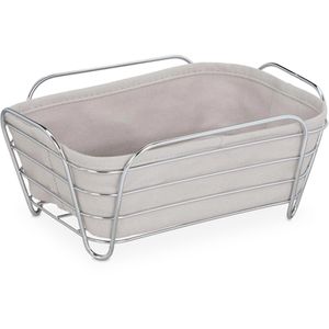 Produktbild für Brotkorb Relaxdays 10031044, aus Eisen verchromt / Stoff