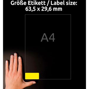 Produktbild für Folienetiketten Zweckform L6105-20, gelb matt