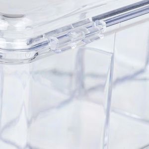 Produktbild für Teebox Relaxdays für Teebeutel, transparent, aus Kunststoff