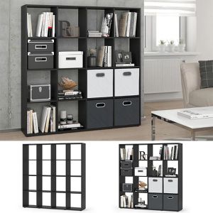 Produktbild für Bücherregal Vicco Karree, schwarz
