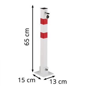 Produktbild für Absperrpfosten Relaxdays 100496841481, rot/weiß, aus Metall