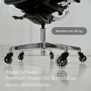 Produktbild für Stuhlrollen CLOUVOU BladeWheels, 5 Stück