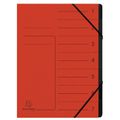 Ordnungsmappe Exacompta 540705E, A4 aus Karton, rot, 7 Fächer