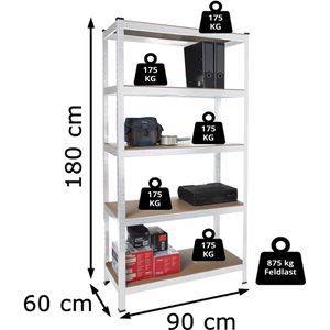 Produktbild für Schwerlastregal Karat 5 Holzböden