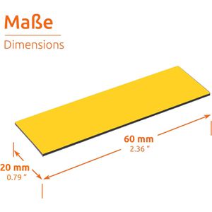 Produktbild für Magnetschilder ECENCE 23010307, gelb