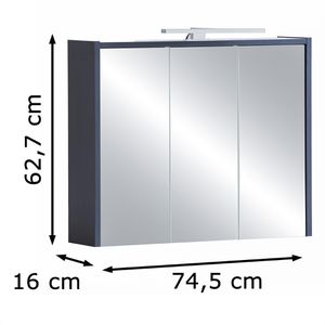Produktbild für Spiegelschrank Schildmeyer Lovis 157107, nachtblau
