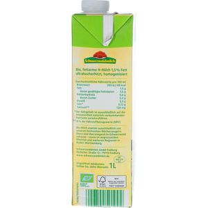 Produktbild für Milch Schwarzwaldmilch fettarme H-Milch, Fettgehalt 1,5%
