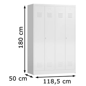 Produktbild für Spind ClassiX X-510440, Doppelspind, lichtgrau