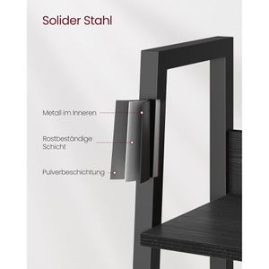 Produktbild für Bücherregal Vasagle LLS129B01, schwarz