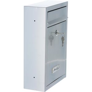 Produktbild für Briefkasten Alco 8602, silber, aus Stahl