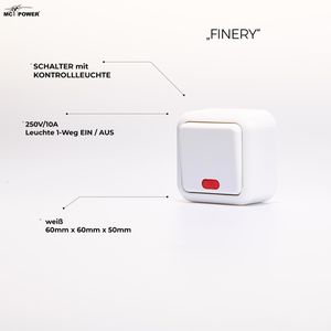Produktbild für Lichtschalter McPower Finery, weiß