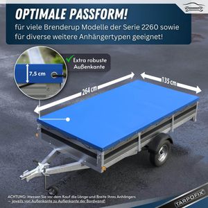 Produktbild für Anhänger-Plane Tarpofix FP14, wasserdichte Flachplane