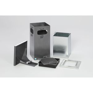 Produktbild für Aschenbecher VAR B32, 12194, antik-silber, Outdoor, mit Dach