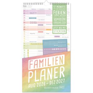 Produktbild für Familienplaner Häfft 11201-9, Rainbow, Jahr 2026 / 2027