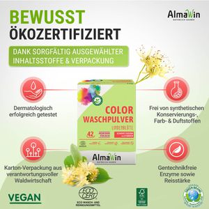 Produktbild für Waschmittel AlmaWin Konzentrat Lindenblüte, vegan
