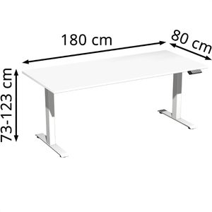 Produktbild für Schreibtisch Geramöbel Elevate Basic, weiß / weiß