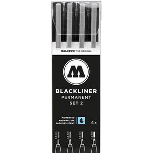 Fineliner Molotow Blackliner Set 2, schwarz