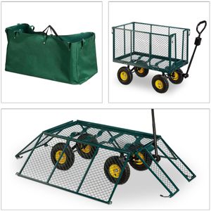 Produktbild für Gartenwagen Relaxdays 10026073, 220 Liter, bis 500 kg