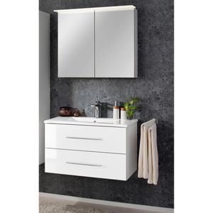 Produktbild für Waschtisch Fackelmann B.perfekt, mit Spiegelschrank, weiß
