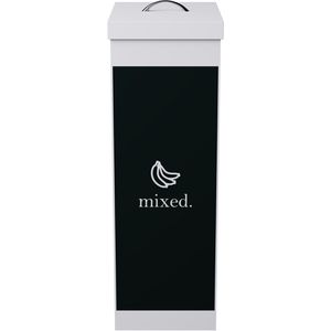 Produktbild für Mülleimer Paperflow Mülltrenner Mix, weiß/schwarz
