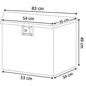 Produktbild für Deichselbox ProPlus 340061V01, aus Kunststoff