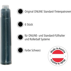 Produktbild für Füllerpatronen Online schwarz
