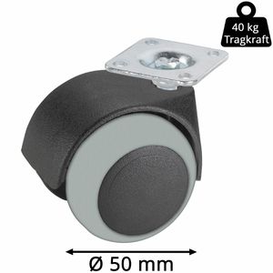 Produktbild für Möbelrolle Dörner+Helmer 765200, mit Anschraubplatte
