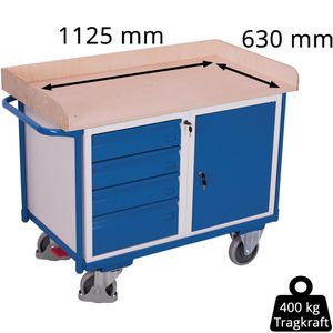 Produktbild für Werkstattwagen VARIOfit sw600.613, Tragkraft 400 kg
