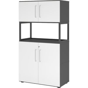 Produktbild für Kombischrank Hammerbacher FW48K5RG, weiß / graphit
