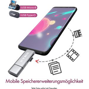Produktbild für Kartenleser ICY-BOX IB-CR200-C, 2 in 1, USB-A/C &amp; Micro-B 2.0