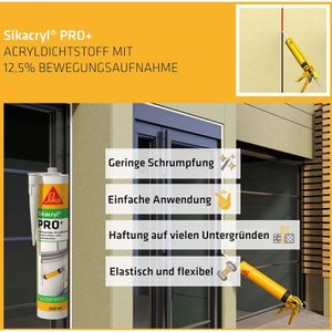 Produktbild für Maleracryl Sika Sikacryl Professional, weiß