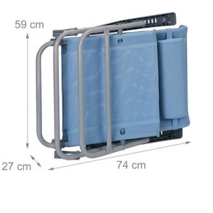 Produktbild für Campingstuhl Relaxdays 10026478, blau, bis 120 kg