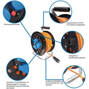Produktbild für Kabeltrommel Kalle-das-Kabel H07BQ-F, 25m