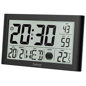 Produktbild für Wanduhr Hama Martinique, Kunststoff, digital, Funkuhr