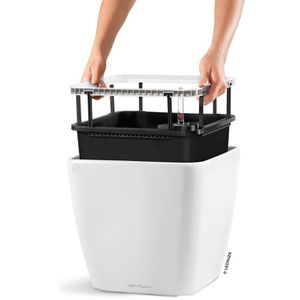 Produktbild für Übertopf Lechuza QUADRO LS 50, weiß hochglanz, 50 x 47 x 50 cm