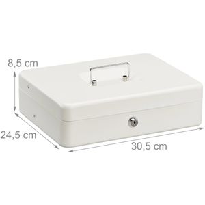 Produktbild für Geldkassette Relaxdays 10030697, Zylinderschloss