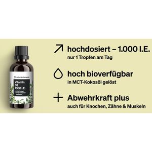 Produktbild für Vitamin-D natural-elements 50 ml, für 1700 Tropfen