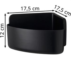 Produktbild für Duschablage Tesa Lavaa S Duschkorb, schwarz matt