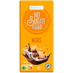 Frankonia Tafelschokolade Keks, mit Süßungsmittel Maltit, 90g