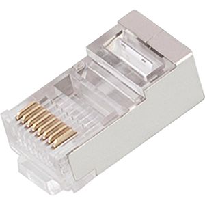 Produktbild für Modularstecker LogiLink MP0012, schwarze Tülle, Cat.5e, RJ45