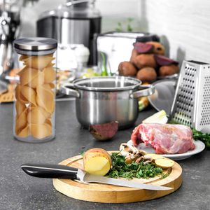 Produktbild für Vorratsglas Relaxdays 10027999 mit Edelstahldeckel