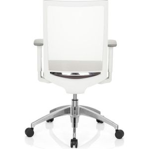 hJh-OFFICE Bürostuhl ASPEN WHITE, 657630, grau / weiß, Stoff / Netz