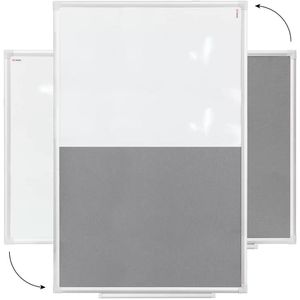 Produktbild für Kombitafel ALLboards CO129FS, 2 in 1, grau / weiß